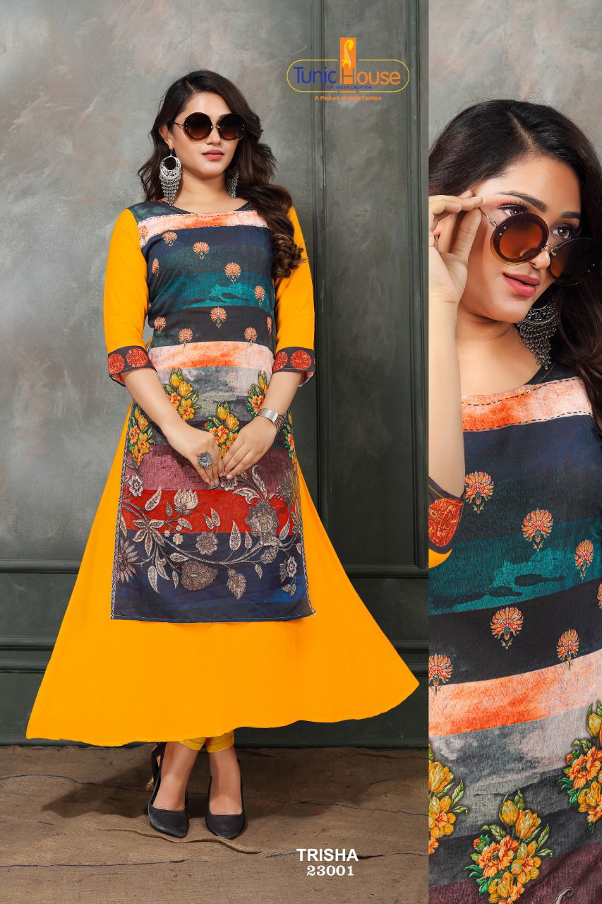 Tunic House Trisha Designer Fancy Ethnic Wear Rayon Kurti Collection